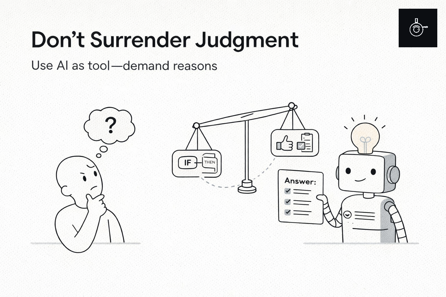 Ilustracion sobre el alivio de obedecer a la caja